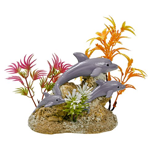 Blue Ribbon EE-1117 Aquariumdekoration mit Delfinen, exotische Umgebungen von Blue Ribbon