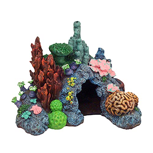 Blue Ribbon Exotic Environments Aquarium-Ornament, Karibik, klein, 19,8 x 14,7 x 14,8 cm von Blue Ribbon