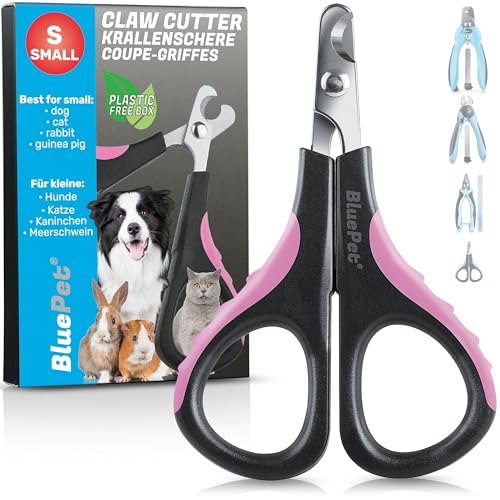 BluePet KrallenSchön Mini Kleine Profi Krallenschere Für Katzen, Kleine Hunde, Welpen & Kleintiere - Besonders Gut Geeignet Für Kleine Eng Sitzende Krallen - Handlich, Leicht Und Stabil von BluePet