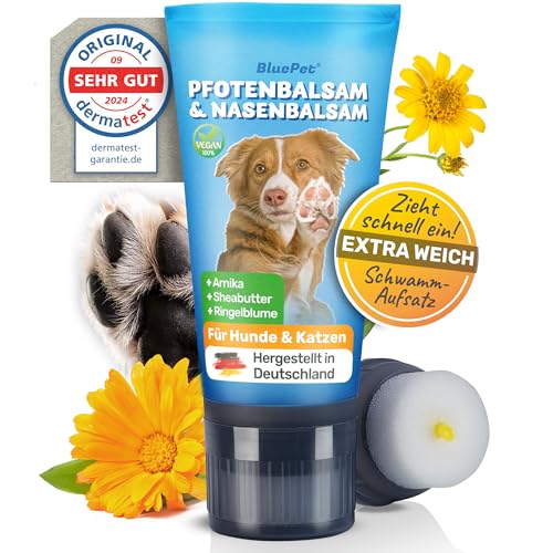 BluePet Pfotenbalsam + Krallenschere für Hunde als Pfotenpflege Hund I Rissige Pfoten & Nasen brauchen Pfotenbalsam I Pflegt, Lindert & Schützt (Pfoten- & Nasenbalsam 50ml) von BluePet