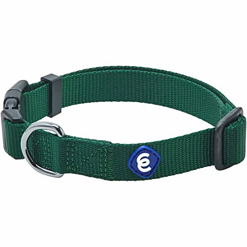 Blueberry Pet Essentials Hundehalsband, für kleine Hunde, Herbst-Design, männliches Hundehalsband, Größe S, Grüngrünes Hundehalsband für kleine Hunde, Schnellverschluss-Hundehalsband, Grünes von Blueberry Pet