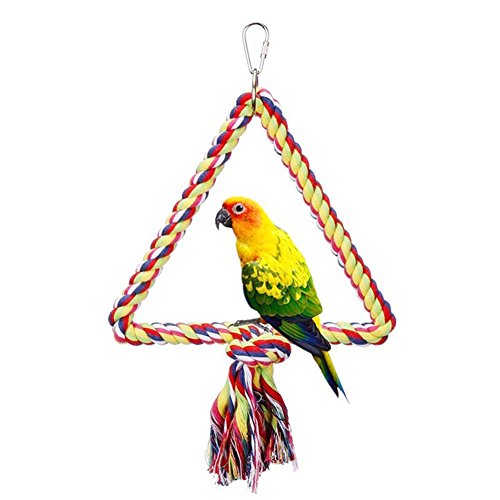 Bluelans Dreieck Seil Swing Vogel Spielzeug Parrot Käfig Toys Käfige Sittiche Graupapageien von Bluelans