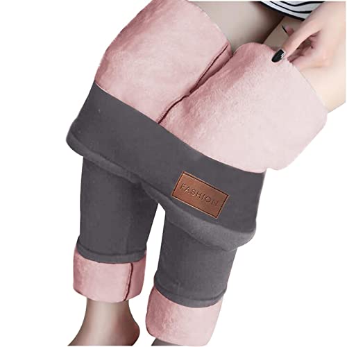 Bluelucon Thermo Leggings Damen Winter Bunt mit Innenfleece Sport Outdoor Pants Warme Leggings Thermoleggins Jogginghose Thermo Freizeithose Elastische Winter Thermal Pants Fleece Sweatpants von Bluelucon