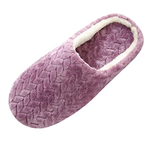 Bluelucon Unisex Winter Warm Memory Foam Hausschuhe für Indoor & Outdoor Pantoffeln Frauen Kuschel Memory Fussbett Hause Slippers rutschfest Feste Sohle Hüttenschuhe Indoor Outdoor BL0330 von Bluelucon