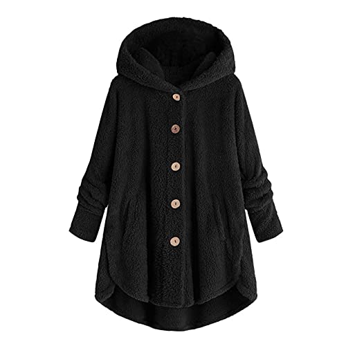 Bluelucon Wintermantel Damen Strickjacken Mäntel Cardigan Warm Coat Winter Warm Mantel Teddy Jacke Full Frauen Wintermantel Winterjacke Lange Cardigan Jacke Coat Teddyjacke von Bluelucon