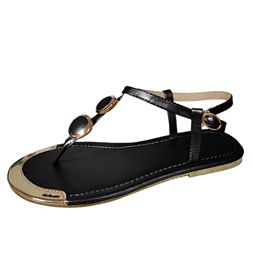 Damen mit Schnalle Strand Schuhe Sommerschuhe Frauen Sommer Bohemian Open Toe Sexy Sandalen Flip Flops Große Größen Bohemia Stil Strandschuhe Badelatschen Sexy Sandalen Sommerschuhe Römische Schuhe von Bluelucon