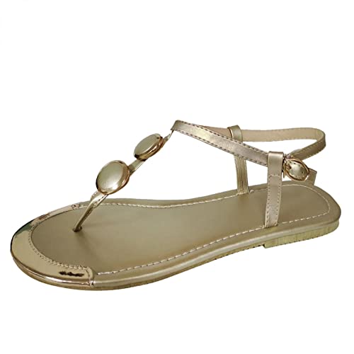 Damen mit Schnalle Strand Schuhe Sommerschuhe Frauen Sommer Bohemian Open Toe Sexy Sandalen Flip Flops Große Größen Bohemia Stil Strandschuhe Badelatschen Sommerschuhe Sexy Sandalen Römische Schuhe von Bluelucon