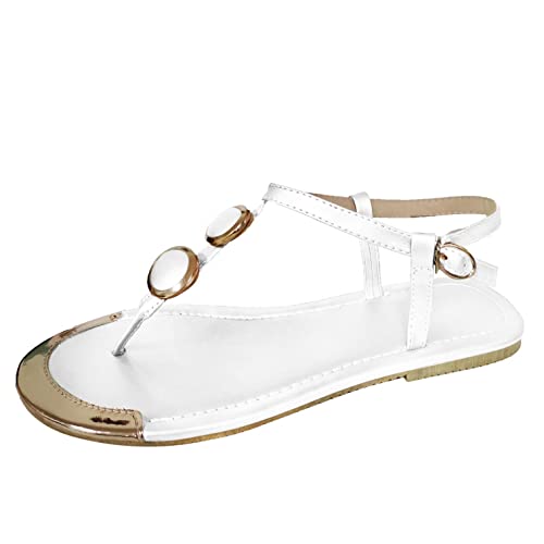 Damen mit Schnalle Strand Schuhe Sommerschuhe Frauen Sommer Bohemian Open Toe Sexy Sandalen Flip Flops Große Größen Sexy Sandalen Sommerschuhe Bohemia Stil Strandschuhe Badelatschen Römische Schuhe von Bluelucon