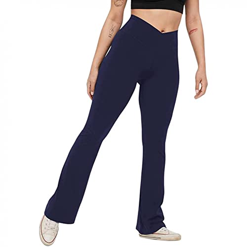 Schlaghose-Damen Leggings High Waist Yoga Hose Push Up Jogginghose Lange Blickdichte Sporthose für Yoga Fitness Gym Workout Geeignet für Lauf-, Rad- und Trainingsleggings Bl1660 von Bluelucon