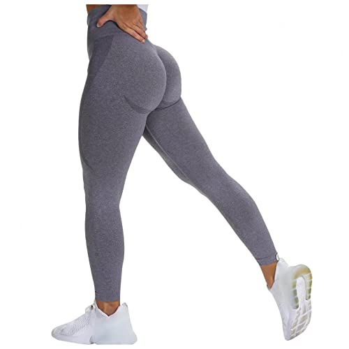 Übergröße-High Waist Leggings Damen Sport Fitness Yoga Hose Lange Blickdicht Elastische Hintern Heben Bauchkontrolle Seamless Elastische Stretch Sporthose Damen Lang Yogahose Fitnesshose BL0880 von Bluelucon