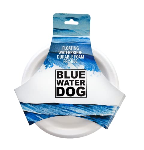 Bluewater Dog Frisbee, schwimmend, wasserdicht, leicht, langlebiger Schaumstoff, aerodynamische Scheibe für mittelgroße und große Hunde, Welpen, Frisbee zum Apportieren, Fangen, Spielen, 21,6 cm von Bluewater Dog