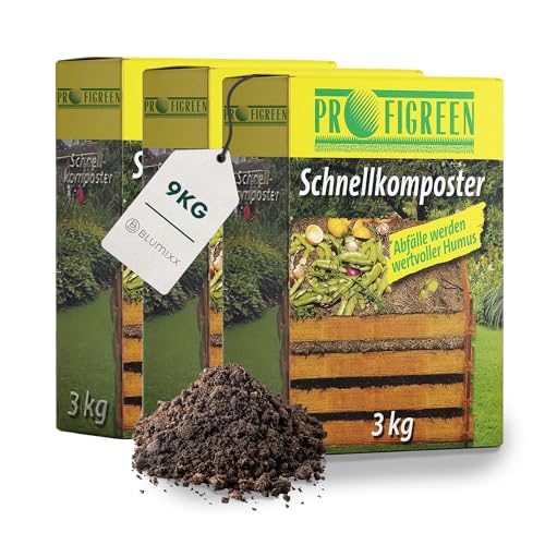 Blumixx Schnellkomposter Profigreen 9 kg Granulat - Beschleunigung des Kompostierungsprozesses – Hochwertiger Kompoststarter aus Naturstoffen - Ideal für nährstoffreiche Erde von Blumixx