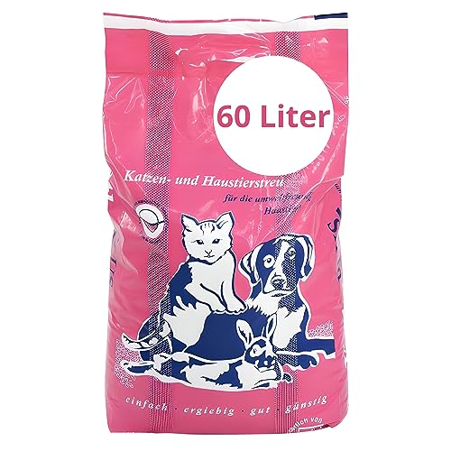 Katzenstreu 60 Liter Mineralisches Klumpstreu für Katzen Optimale Hygiene, Haut- und Fellfreundlich, Überragende Saugkraft, Umweltfreundlich, Geringes Gewicht von Blumixx