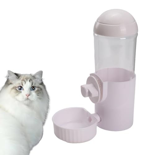 Blusaryme 481.9 g Auto Siphon Schwerkraftkäfig Hängender Tierfutter Wasserspender, Haustierkäfig Hängender Wasserspender Haustier Wassernapf für Katze und Hund, Abnehmbare Haustier Wasserflasche von Blusaryme