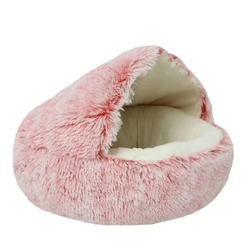 Winter Lang Plüsch Haustier Katzenbett Rundes Katzenkissen Katzenhaus 2 in 1 Warm Hundekorb Katzenschlafsack Katzennest Zwinger für kleine Hunde Katze von Blushink