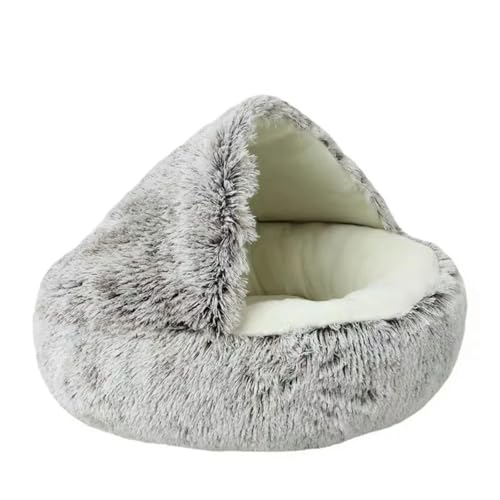 Winter Lang Plüsch Haustier Katzenbett Rundes Katzenkissen Katzenhaus 2 in 1 Warm Hundekorb Katzenschlafsack Katzennest Zwinger für kleine Hunde Katze von Blushink