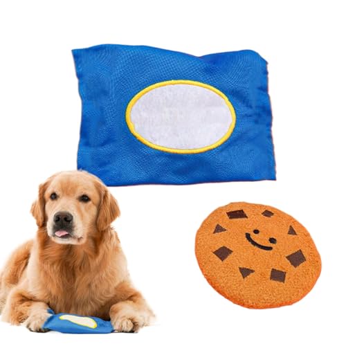 Bmdjdq Graben Spielzeug für Hunde, Kekshundspielzeug - Interactive Squeak Cookie Snuffle Plüsch | Super Soft Dog Grabing Toy, Outdoor -Hundepuzzle, Schnüffelanreicherungsspielzeug für Zuhause von Bmdjdq