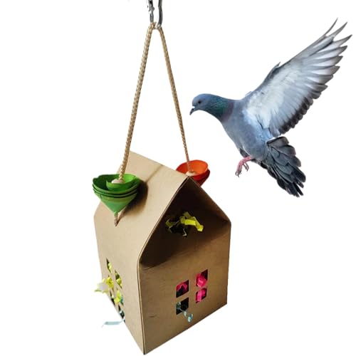 Bmdjdq Vogelkäfigspielzeug, kau -Futtersuche Spielzeug,versorgungsschachtel Hangable Toys - Einzigartige Lovebird Cage Accessoires Shedding Paper für Cockatiel, Wellensittich, von Bmdjdq