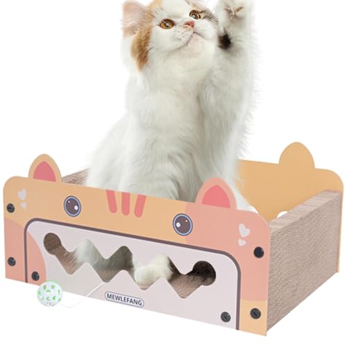 Cardboard Cat House, Cat Scratcher Box, Cat Scratcher Bed, Cat Scratching Box, Stylish Cat Lounge, Large Detachable Cardboard Scratcher Lounge with Catnip for Indoor Cats von Bmdjdq