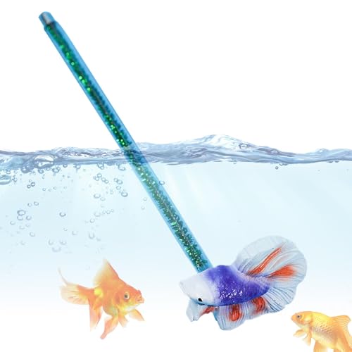 Fish Training Stick, Betta Training Wand, Aquarium Stick Toy, Betta Fish Training Tool, Fish Training Wand, Resin Fish Design Fish Tank Decor for Novice and Experienced Fish Owners von Bmdjdq