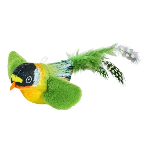 Fliegendes Katzenspielzeug, Zwitschernder Fliegender Vogel, Katzenspielzeug, Berührungsaktiviertes Katzenspielzeug, Einfach Zu Bedienen, Leicht, 13 cm, Für Haustiere von Bmdjdq