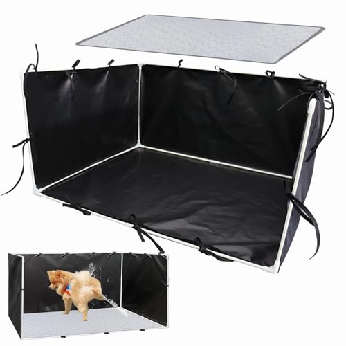 Großer sauberer Haustiergehäuse, Hundepee -Pad -Halter, Hunde -Toilettenzaun, leicht zu reinigen, einstellbar, 89x73x44cm/ 72x88cm für die Töpfchen -Trainingsbedürfnisse Ihres Hundes, egal wo Sie sind von Bmdjdq