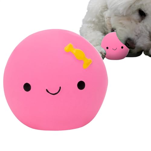 Gummi-Ei-Hundespielzeug, Hunde-Ei-Bälle | Lustiger Hunde-Latex-Gummi, niedlicher Eierpuppen-Form, quietschender Ball - Vierfarbiger Hundeball mit quietschendem Ei für kleine und mittelgroße Hunde von Bmdjdq