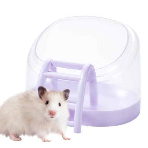 Hamster-Badezimmer | Kleintier-Badewanne mit Leiter, Staubbad-Behälter für Hamster, kleine Haustiere, Badewanne, Toilette für Hamster-Zubehör von Bmdjdq