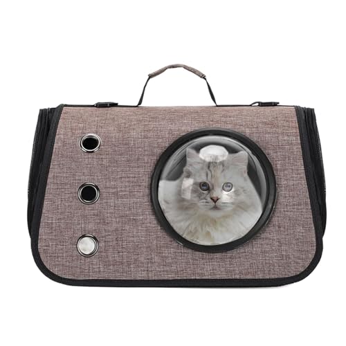 Haustierbeutel, Faltbare Reisekoffer, tragbarer Tiertransport, atmungsaktives, leichtes Design, 40x27x25 cm, für Katzen, Hunde, Reisen, Outdoor von Bmdjdq