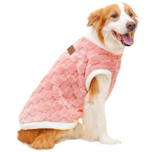 Haustierpullover, Winterpullover, Plüsch, warme Hunde-Winterweste, Katzenkleidung, Haustierbekleidung für große Hunde, kalter und Winter von Bmdjdq