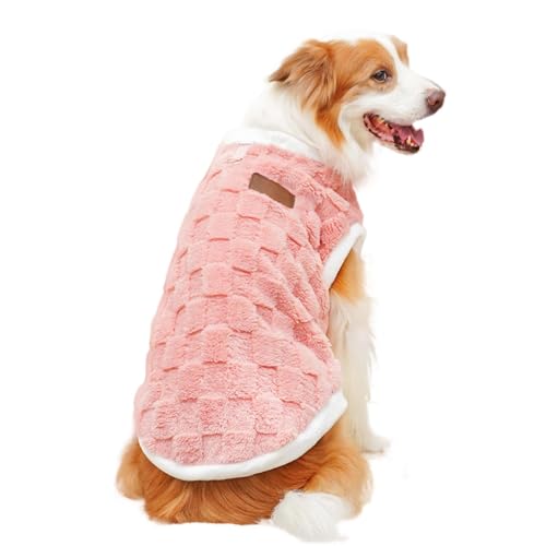 Hunde-Winterjacke – Hunde-Winterpullover aus Plüsch – warme Hunde-Winterweste, Katzenkleidung, Haustierbekleidung für große Hunde, kalter und Winter von Bmdjdq