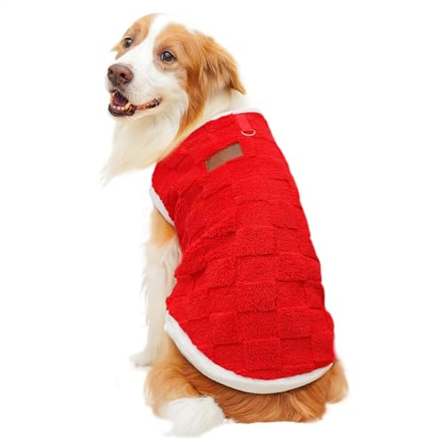 Hunde-Winterjacke – Hundemantel für kaltes Wetter, Plüsch, warme Hunde-Winterweste, Katzenkleidung, Haustierbekleidung für große Hunde, kalte - und Wintersaison von Bmdjdq