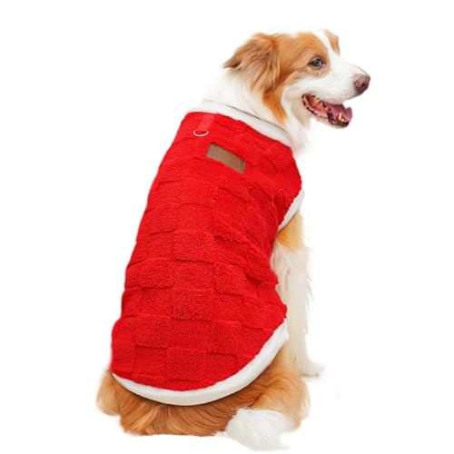 Hundepullover | Winterjacke für Hunde aus Plüsch – warme Hunde-Winterweste, Katzenkleidung, Haustierbekleidung für große Hunde, kalter und Winter von Bmdjdq