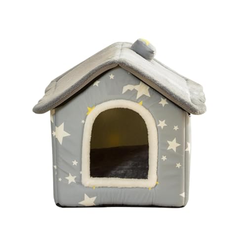 Kätzchen Bett Höhle Indoor Katzenhaus Warm Katzenhaus Plüsch Katzenbett Modern Katzenbett Wasserdicht Kätzchen Bett Höhle mit Abnehmbarem Kissen für Katzen, Hunde und Andere Kleine Haustiere von Bmdjdq