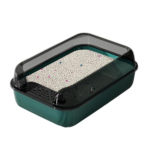 Litter Box, Open Toilet, High Sided Cat Box, Large Cat Poop Box, Large Cat Litter Box, Large Capacity Cat Litter Box with Scatter Cover for Indoor Cat Waste Box von Bmdjdq