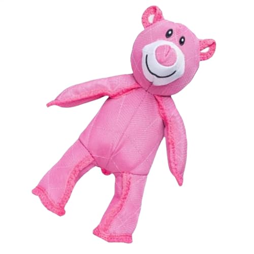 Pet Bite Bear Spielzeug, Kauspielzeug für große Hunde, interaktives Welpen-Kaupuppenspielzeug, Quietschfunktion, stimuliert den Kauinstinkt, weich und dennoch robust, 28 cm, rosa, für alle Hunderassen von Bmdjdq