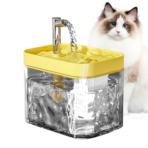 Pet Fountain Water Bowl, Dog Drinking Dispenser, Pet Water Dispenser, Automatic Pet Fountain, Pet Hydration Station, Automatic Transparent Design Drinking Dispenser for Small Medium Cats Pets von Bmdjdq