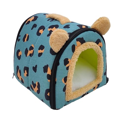 Plush Hamster Bed, Cute Hedgehog House, Small Animal Bed, Hedgehog Sleeping Bed, Small Pet Cave Bed, Multipurpose Non-Slip Ferret Nest for Hamster, Bunny, Ferret, Sugar Glider von Bmdjdq