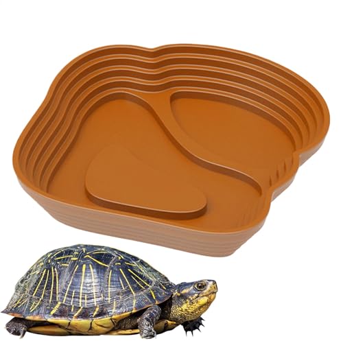 Wassernapf für Schildkröten, rutschfest, vielseitig einsetzbar, robust und langlebig, 22 x 20,5 x 2,5 cm, für Gecko-Schlangenschildkröten von Bmdjdq