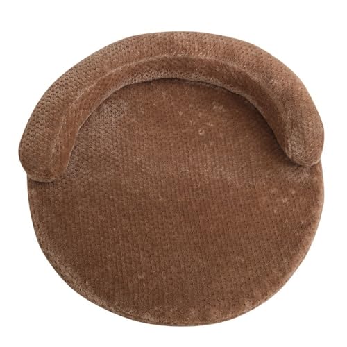 BoLinCo 110 cm Durchmesser Hundebett Katzenbett Haustiermatte Hundematte Ananasgitter Winter warme Haustiermatte Hundebett Bequeme Haustierbettmatte(Khaki) von BoLinCo