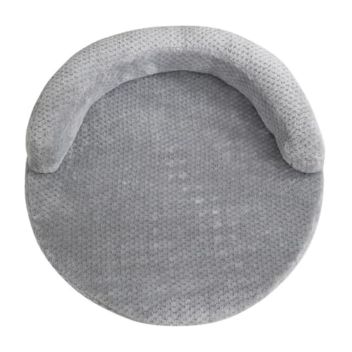 BoLinCo 110 cm Durchmesser Hundebett Katzenbett Haustiermatte Hundematte Ananasgitter Winter warme Haustiermatte Hundebett Bequeme Haustierbettmatte(Light Gray) von BoLinCo