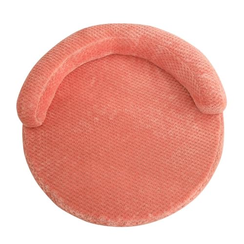 BoLinCo 50 cm Durchmesser Hundebett Katzenbett Haustiermatte Hundematte Ananasgitter Winter warme Haustiermatte Hundebett Bequeme Haustierbettmatte(Pink) von BoLinCo