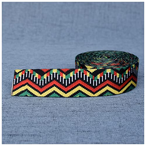 Gurtband Baumwolle 5 Yards Breite 25mm Gurtband Yoga Gürtelband Strap Seil Hund Pet Halsband Leine Harness Rucksack Tasche Kleidungsstück Nähen DIY. Zubehörteil Leinwandrolle (Size : Key Ethnic Style von BoNene