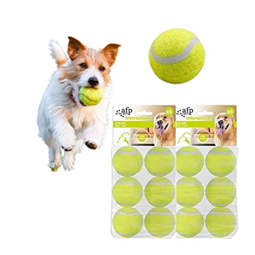 BoT 12x5cm kleine Tennisbälle für Hunde, Hundespielzeug geeignet für die automatische Ballwurfmaschine Ifetch, extra widerstandsfähige Hundebälle für kleine und mittelgroße Hunde von BoT by BlueRoad