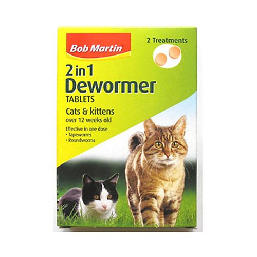 Bob Martin 2-in-1-Entwormer für Katzen und Kätzchen, 20 g, 6 Stück von Bob Martin