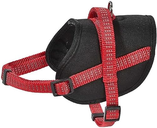 Bobby Easy Safe - Hundegeschirr mit Anhänger, Hundegeschirr für mittelgroße kleine große Hunde aus Nylon, sicher, komfortabel, reflektierend, rot, 48-66 x 2 cm von Bobby