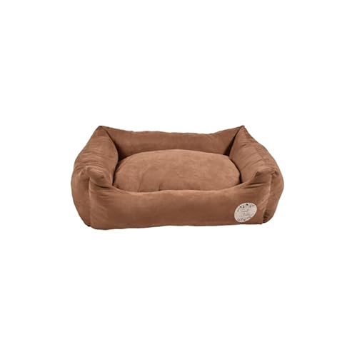 Bobby Douce - Ovales Bett für Hunde und Katzen, extra weich, aus Plüsch, maschinenwaschbar, Beige, 53 x 43 x 17 cm von Bobby Canifrance