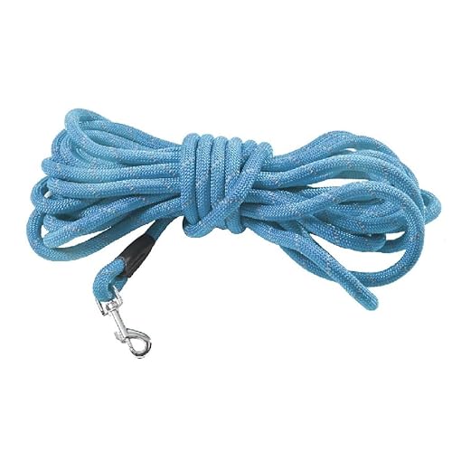 Bobby Walk 5 M – Hundeleine 3 Meter/1,2 cm dick, schlauchförmige Hundeleine, strapazierfähiges Nylon, Blau, 5 Meter von Bobby Canifrance