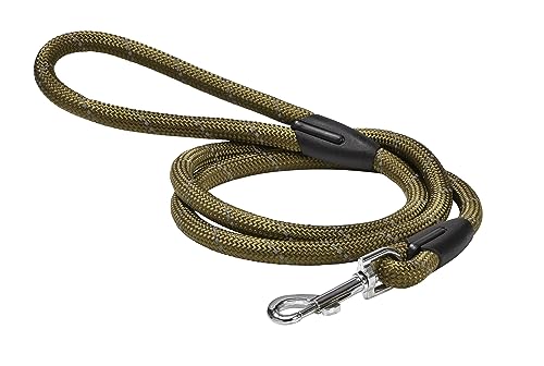 Bobby Walk – Schlauchförmige Hundeleine, Trainingshundeleine mit Karabiner, strapazierfähiges Nylon, Khaki, 124 x 1,2 cm von Bobby Canifrance