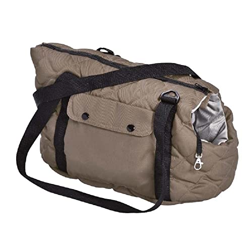 Bobby Promenade – Hunde- und Katzentrage Small Size 40x23x23 cm – Hundetragetasche, Katzen mit Transport-Schultergurt, Rucksack für Haustiere, Braun (Größe S) von Bobby